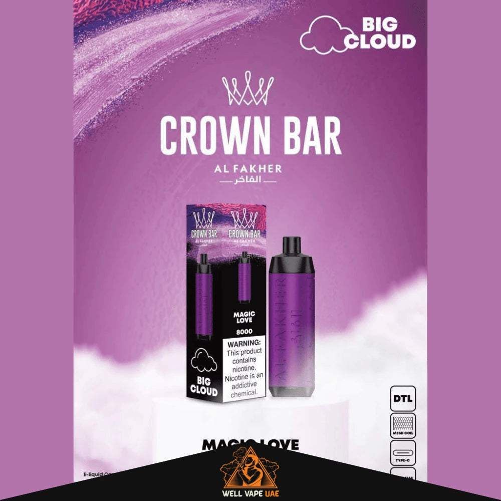 Al Fakher Crown Bar 8000 Puffs Magic Love