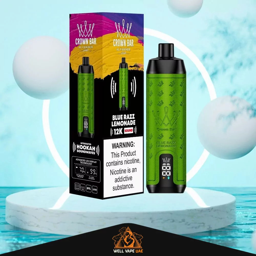 Al Fakher Crown Bar Sound 12000 Puffs Blue Razz Lemonade