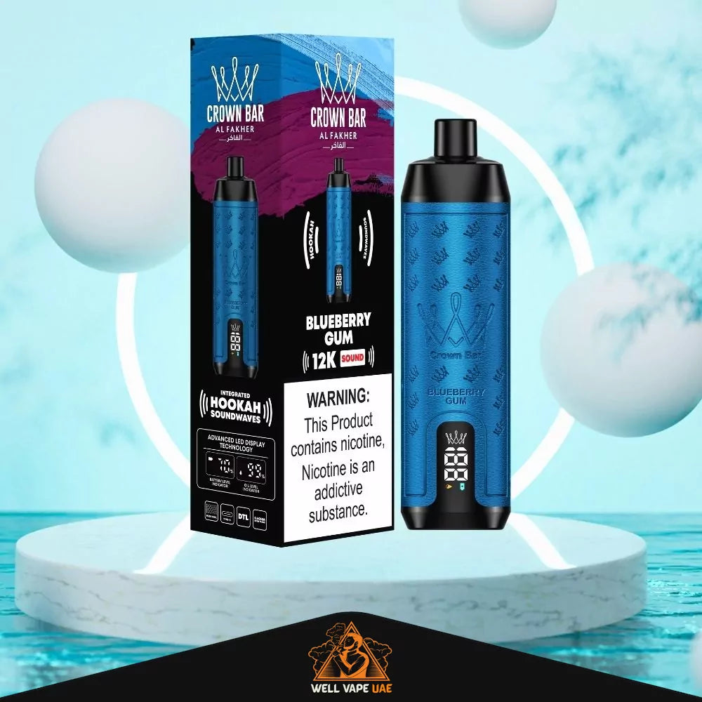 Al Fakher Crown Bar Sound 12000 Puffs Blueberry Gum