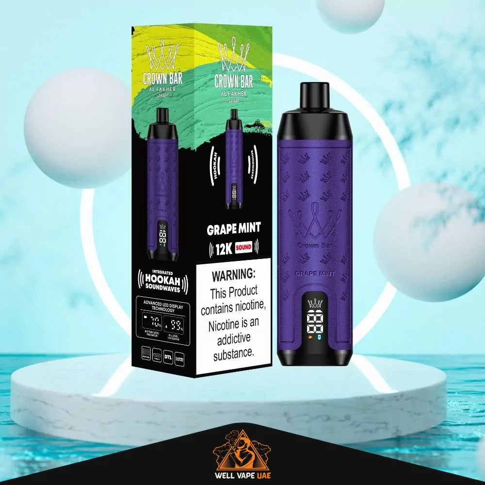 Al Fakher Crown Bar Sound 12000 Puffs Grape Mint