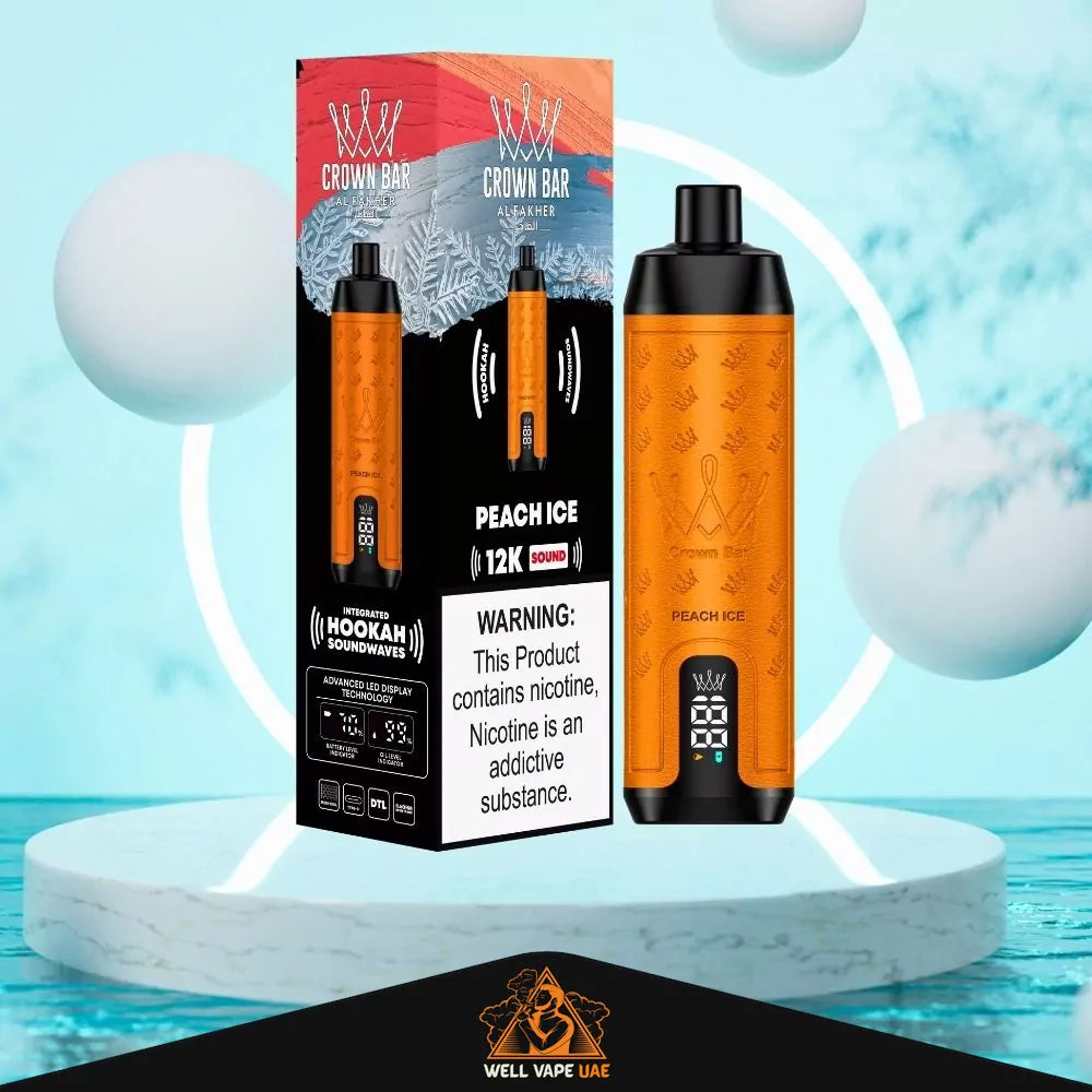 Al Fakher Crown Bar Sound 12000 Puffs Peach Ice