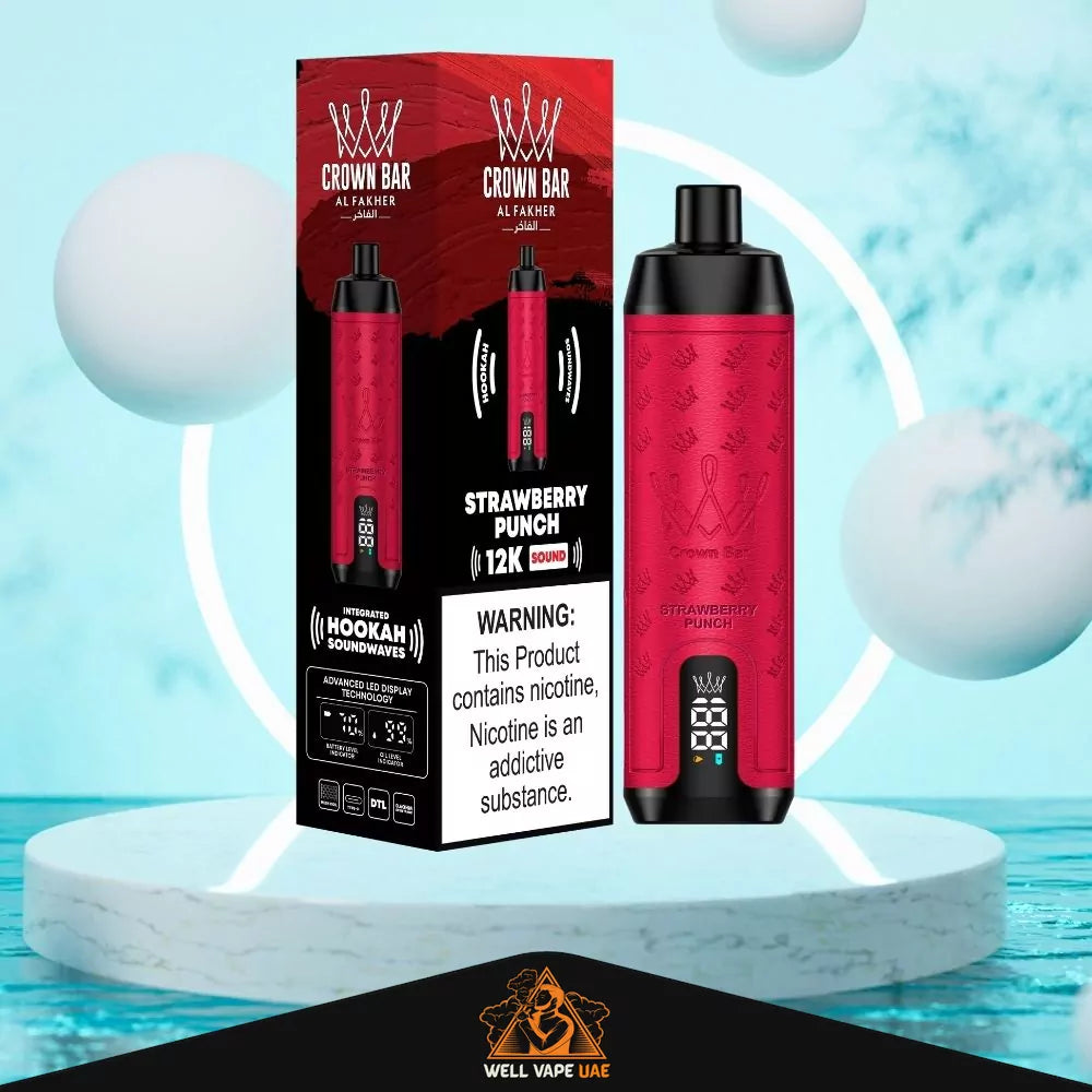 Al Fakher Crown Bar Sound 12000 Puffs Strawberry Punch