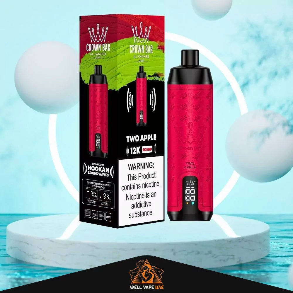 Al Fakher Crown Bar Sound 12000 Puffs Two Apple