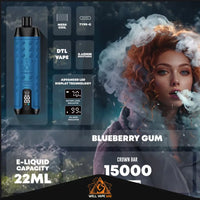 Al Fakher Crown Bar Pro Max 15000 Puffs Blueberry Gum