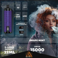 Al Fakher Crown Bar Pro Max 15000 Puffs Grape Mint