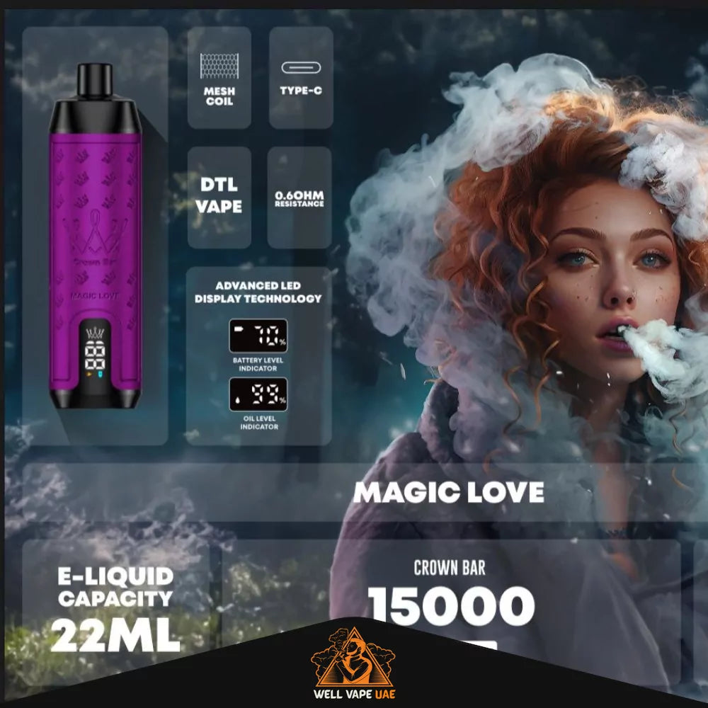 Al Fakher Crown Bar Pro Max 15000 Puffs Magic Love