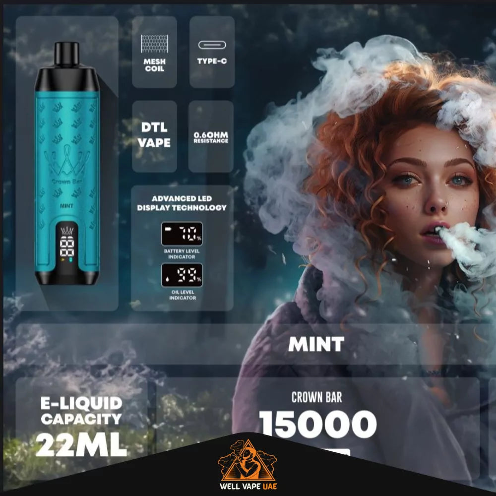Al Fakher Crown Bar Pro Max 15000 Puffs Mint