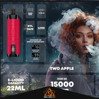 Al Fakher Crown Bar Pro Max 15000 Puffs Two Apple
