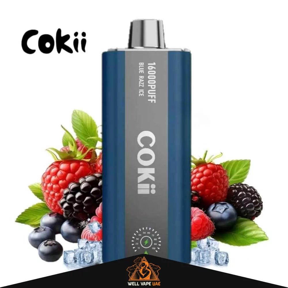 Cokii 16000 Puffs Zero Nicotine Blue Razz Ice