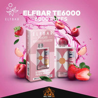 ELF BAR TE 6000 Puffs Strawberry Juice Peach