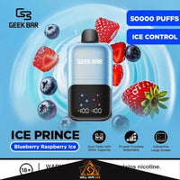Geek Bar Ice Prince 50000 Puffs Blueberry Raspberry Ice