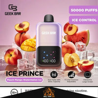 Geek Bar Ice Prince 50000 Puffs Peach Mango Watermelon Ice