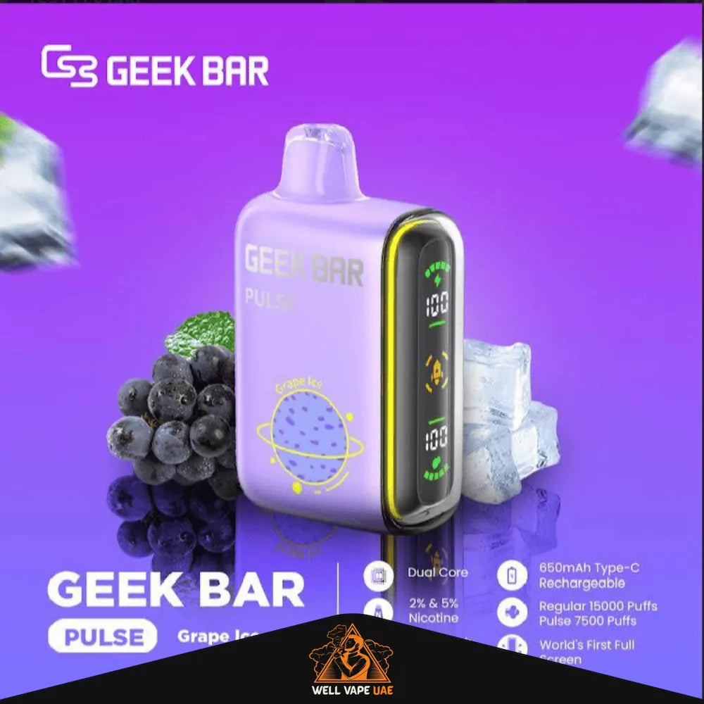 Geek Bar Pulse 15000 Puffs Grape Ice