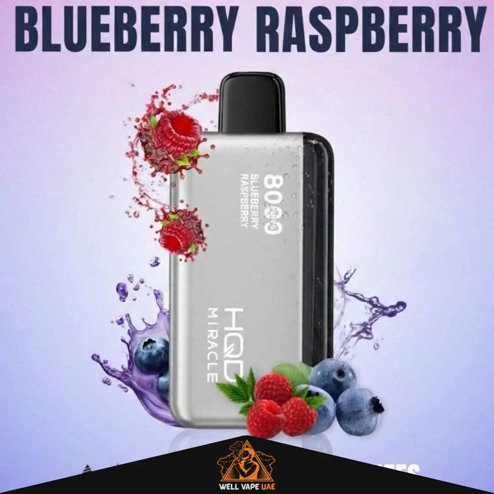 HQD Miracle 8000 Puffs Zero Nicotine Blueberry Raspberry