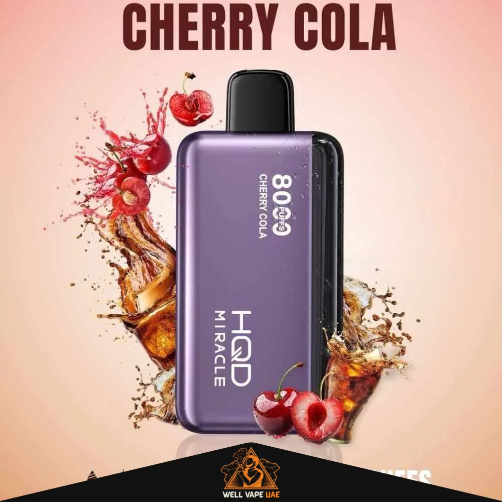 HQD Miracle 8000 Puffs Zero Nicotine Cherry Cola