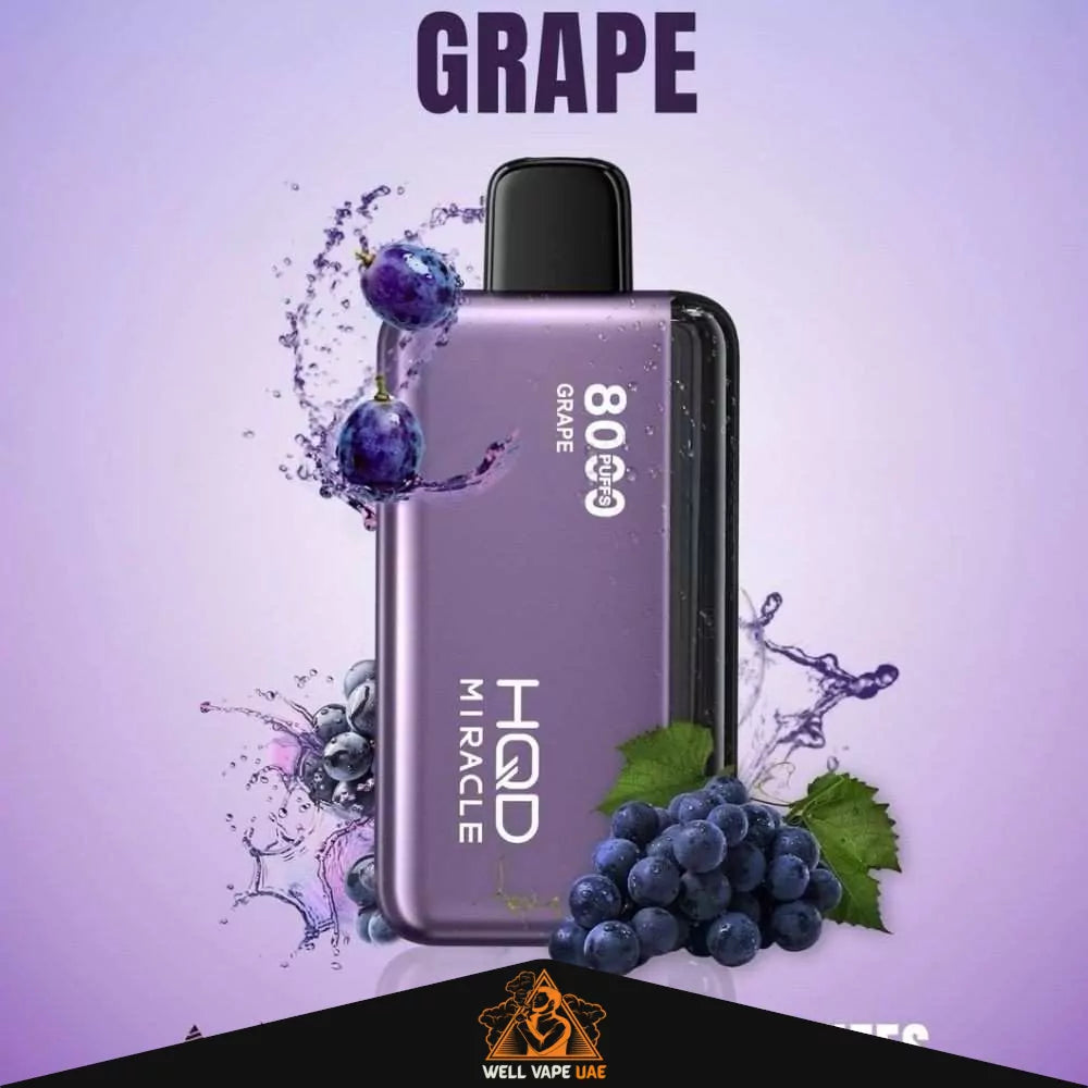 HQD Miracle 8000 Puffs Zero Nicotine Grape