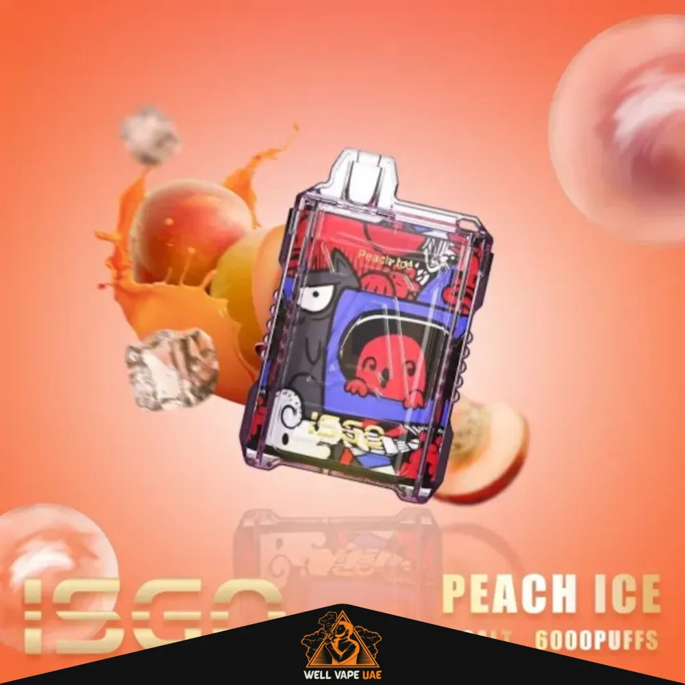 ISGO Drum Box 6000 Puffs Peach Ice