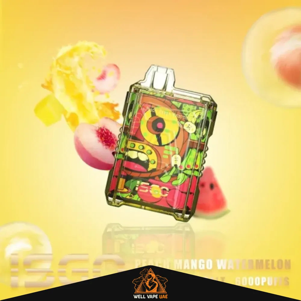 ISGO Drum Box 6000 Puffs Peach Mango Watermelon