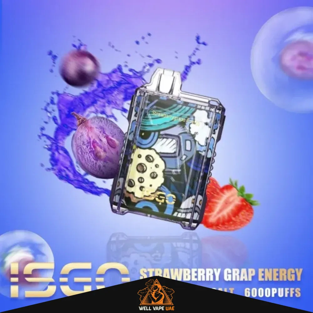 ISGO Drum Box 6000 Puffs Strawberry Grap Energy