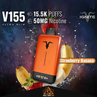 Ignite V155 Ultra Slim 15,500 Puffs Strawberry Banana
