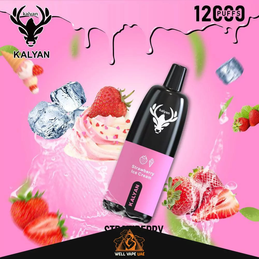 Kalyan Pro 12000 Puffs Strawberry Ice Cream