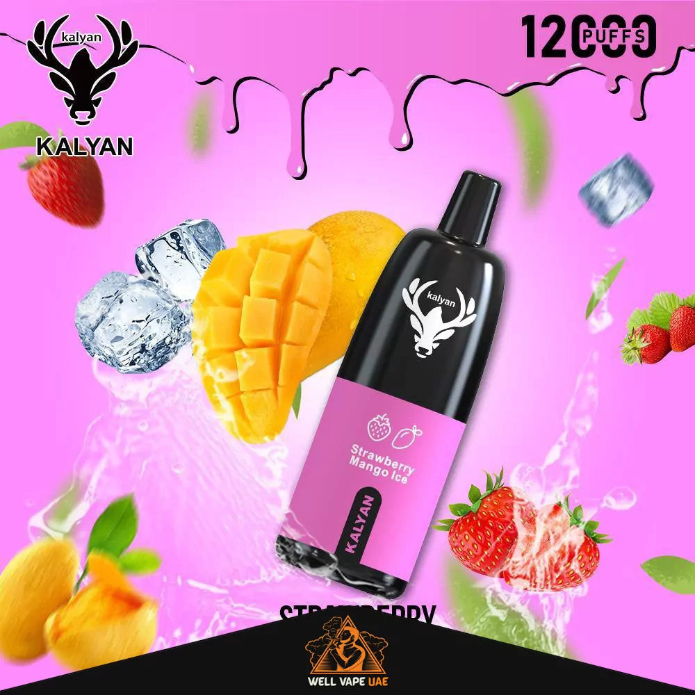 Kalyan Pro 12000 Puffs Strawberry Mango Ice