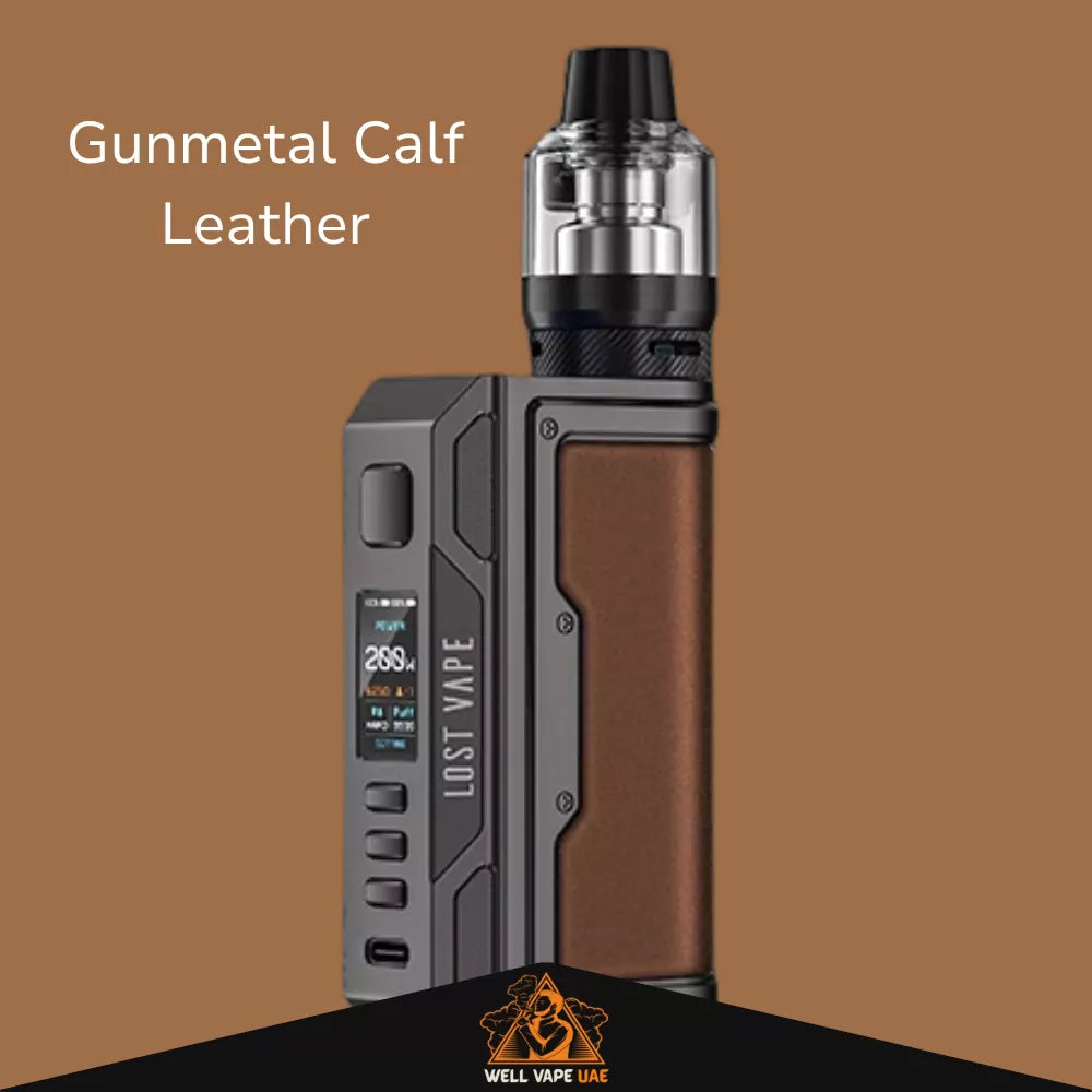 Lost Vape Thelema Quest 200W Box Mod Gunmetal Calf Leather