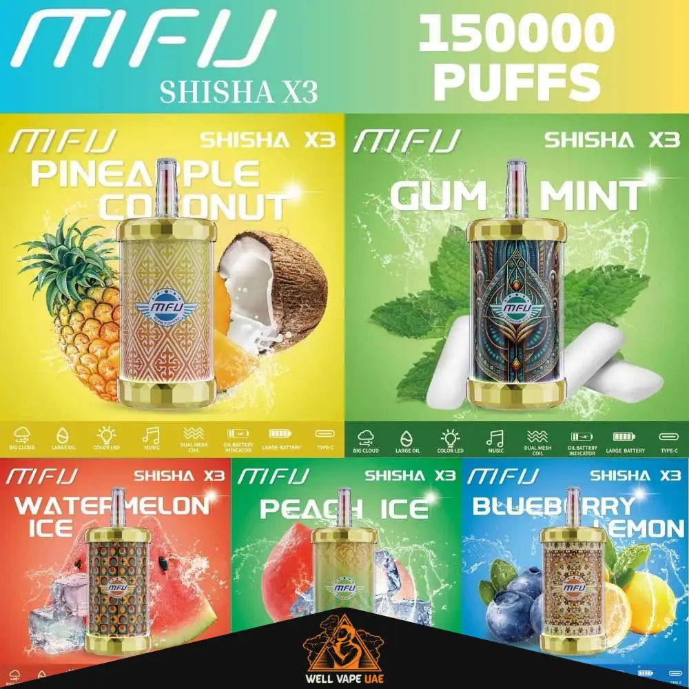 MFU SHISHA X3 Hookah 150K Puffs