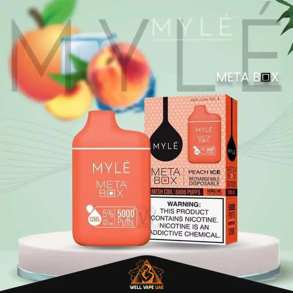 Myle Meta Box 5000 Puffs Peach Ice