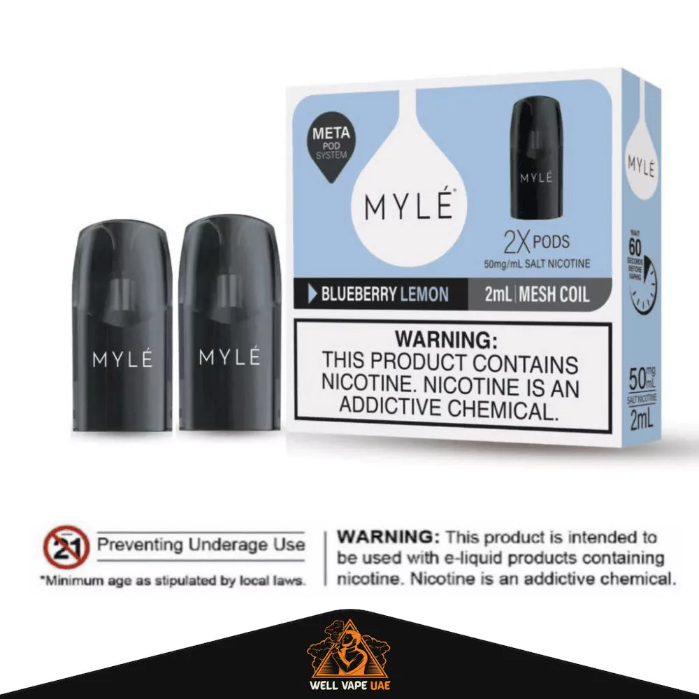 Myle V5 Meta Pod | 2-Pack Pre-Filled Vape Pods UAE Myle V5 Meta Pod | 2-Pack Pre-Filled Vape Pods UAE