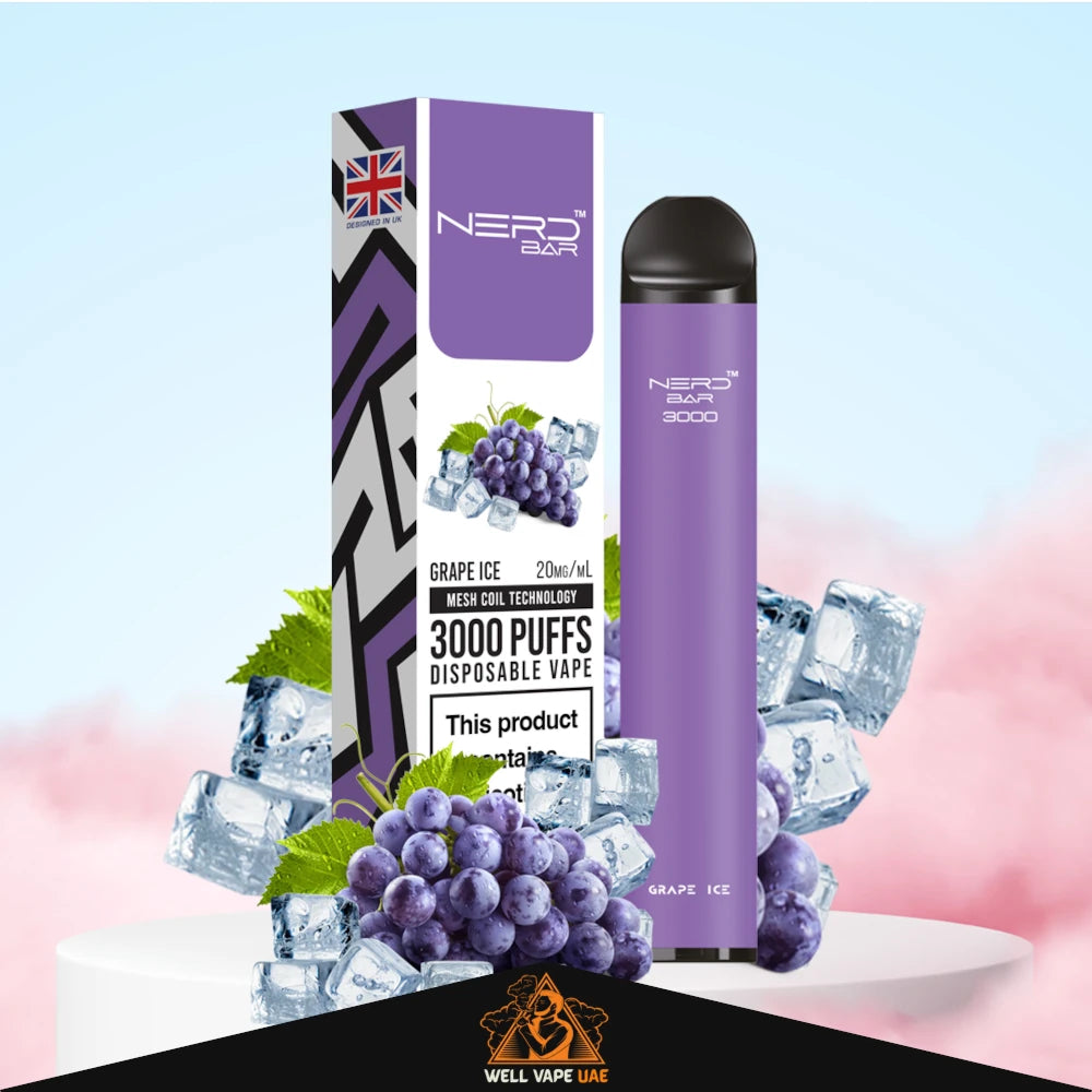 Nerd Bar 3000 Puffs Grape Ice