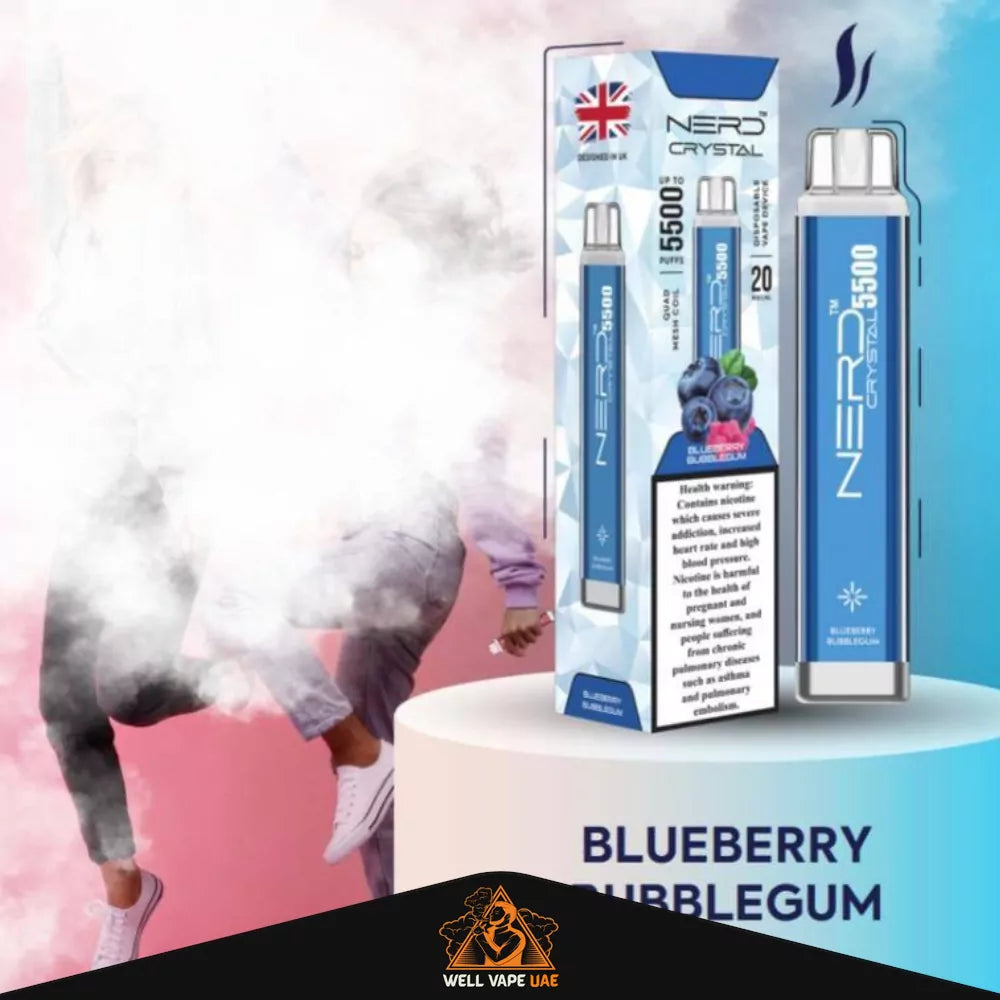 Nerd Crystal 5500 Puffs Blueberry Bubblegum