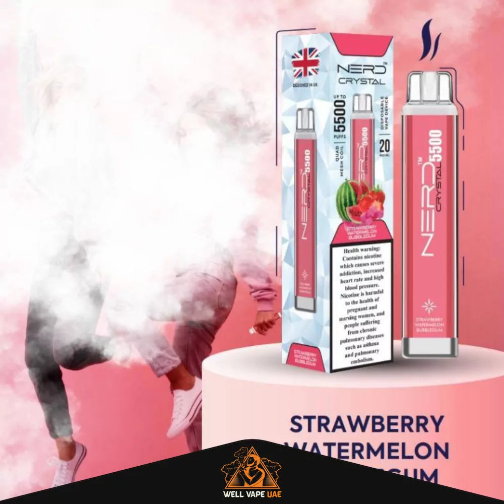 Nerd Crystal 5500 Puffs Strawberry Watermelon Bubblegum