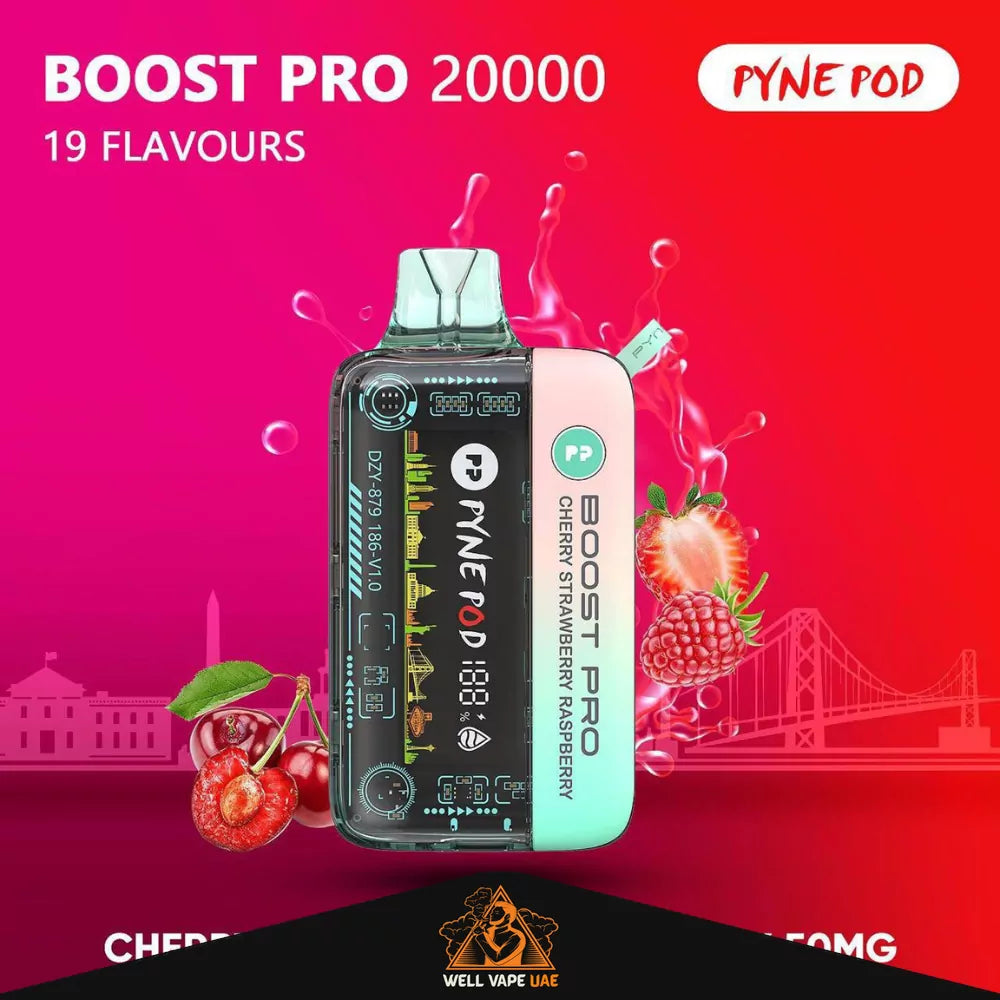 Pyne Pod Boost Pro 20000 Puffs Cherry Strawberry Raspberry