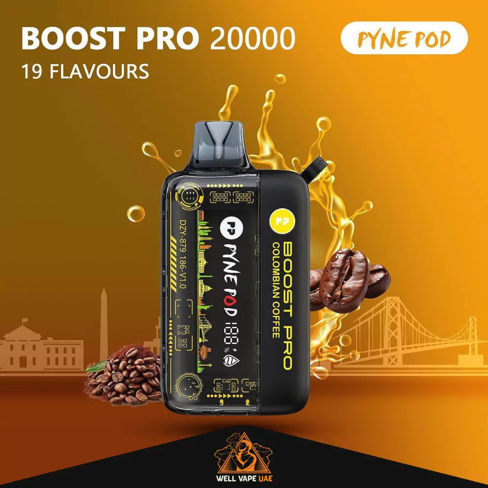 pyne pod colombian coffee vape Pyne Pod Boost Pro 20000 Puffs