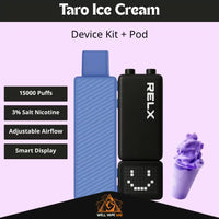 Relx Creator 15000 Puffs Pod Kit Taro Ice Cream