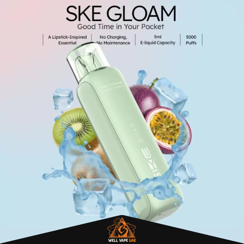SKE Gloam 5000 Puffs Kiwi Passion Fruit Guava