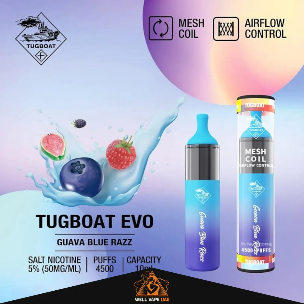 Tugboat EVO 4500 Puffs Guava Blue Razz