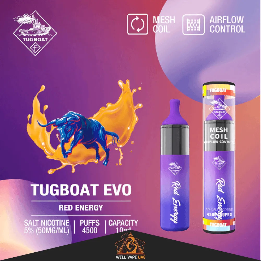 Tugboat EVO 4500 Puffs Red Energy