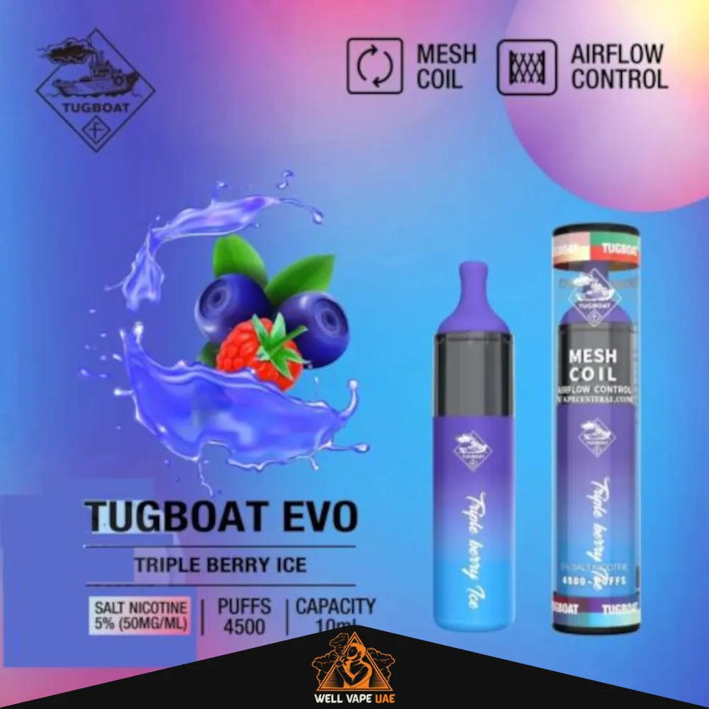 Tugboat EVO 4500 Puffs Triple Berry Ice