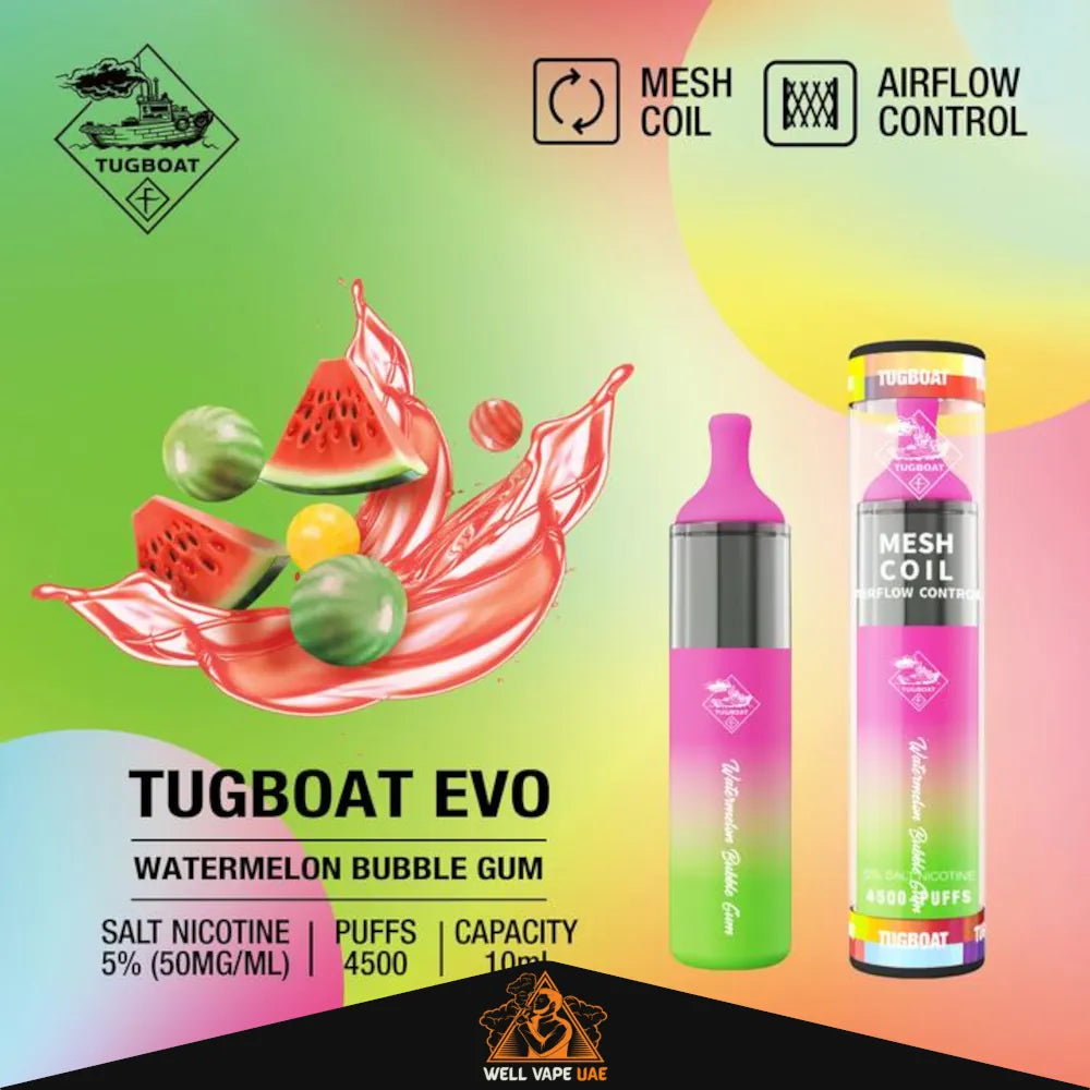 Tugboat EVO 4500 Puffs Watermelon Bubble Gum