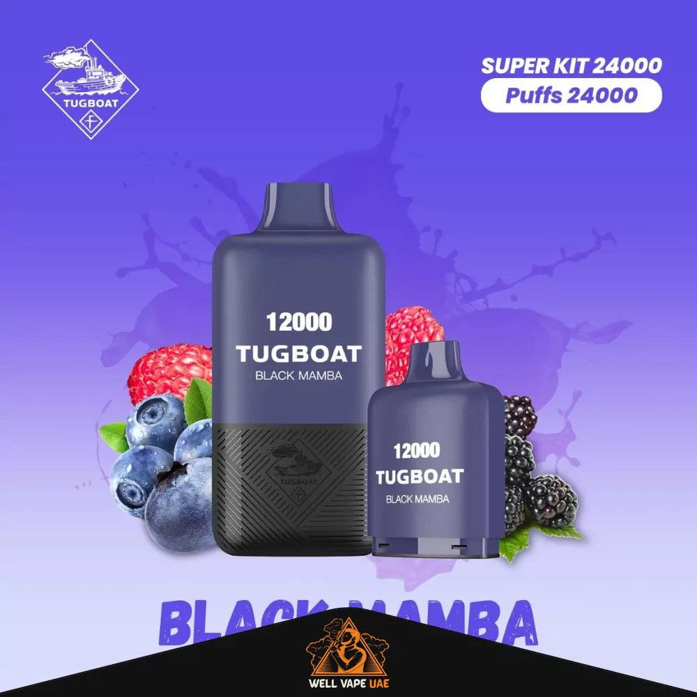 Tugboat Super Kit 24000 Puffs Black Mamba