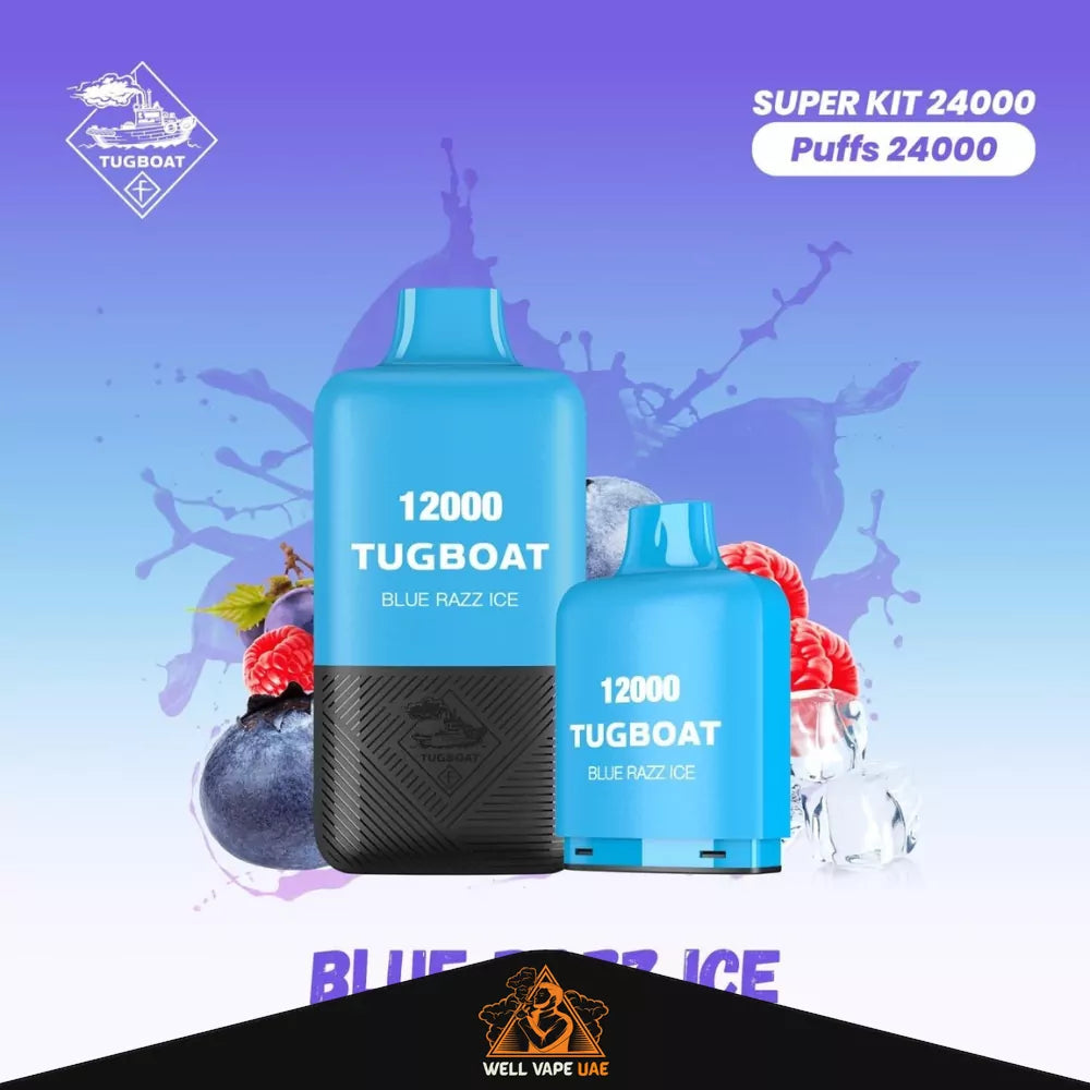 Tugboat Super Kit 24000 Puffs Blue Razz Ice