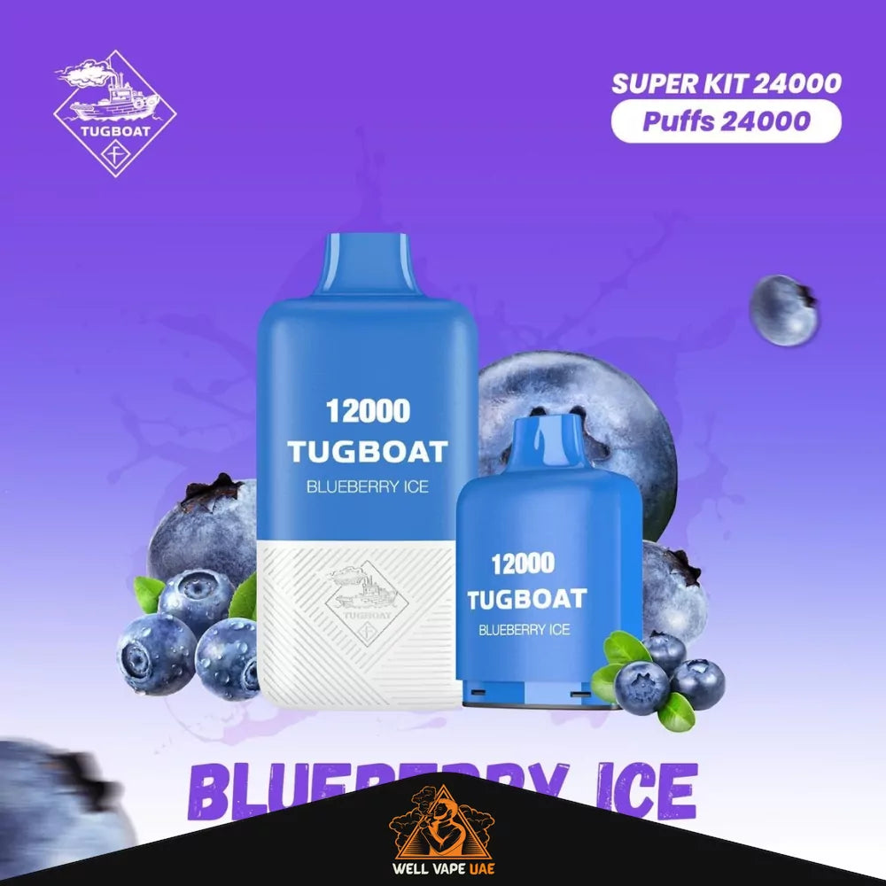 Tugboat Super Kit 24000 Puffs Blueberry Ice