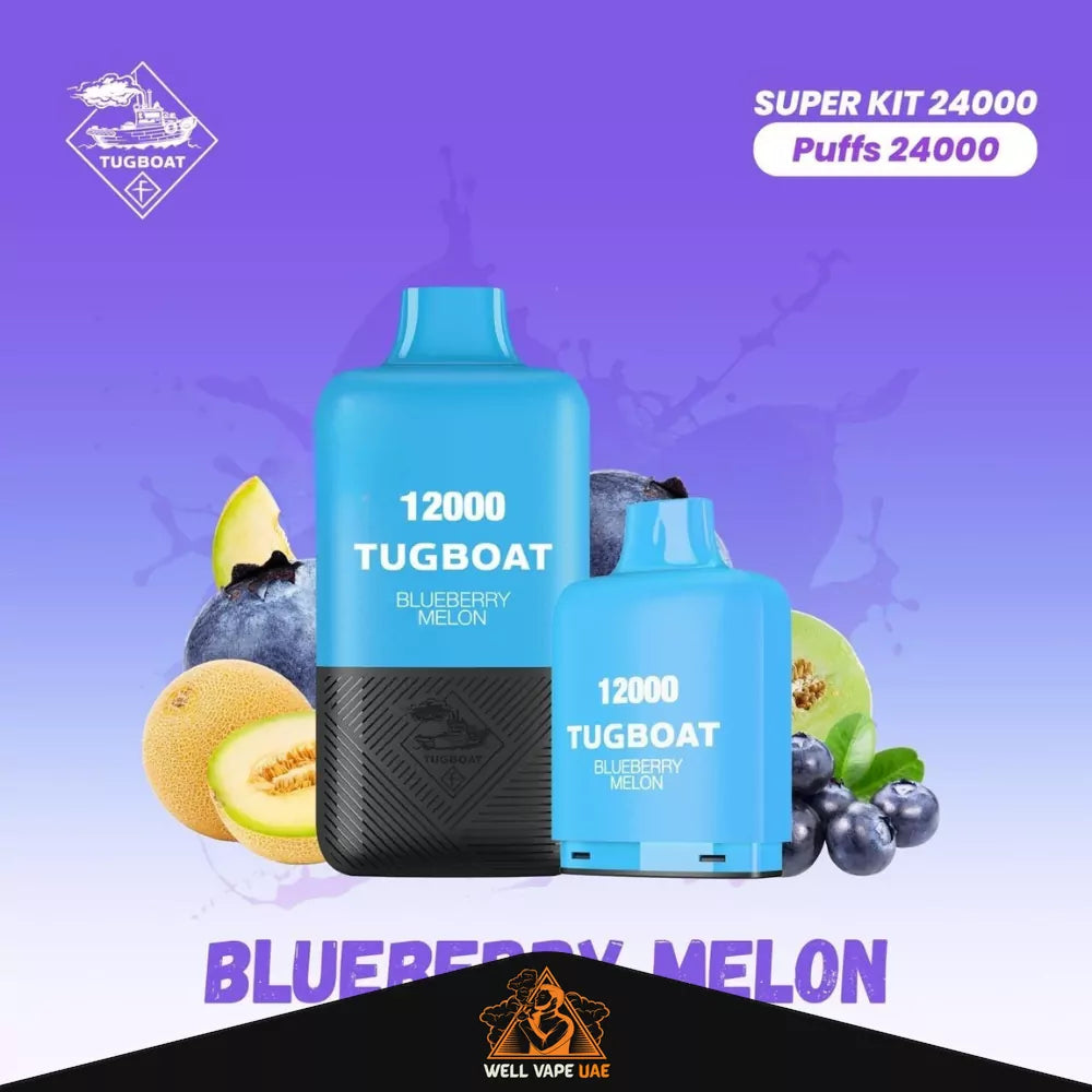 Tugboat Super Kit 24000 Puffs Blueberry Melon