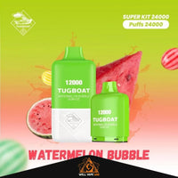 Tugboat Super Kit 24000 Puffs Watermelon Bubble Gum Ice