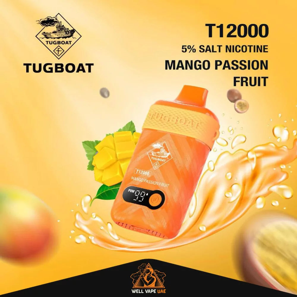 Tugboat T12000 Disposable Vape Mango Passion Fruit