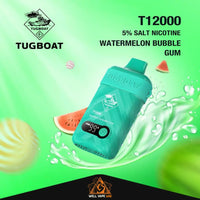 Tugboat T12000 Disposable Vape Watermelon Bubble Gu