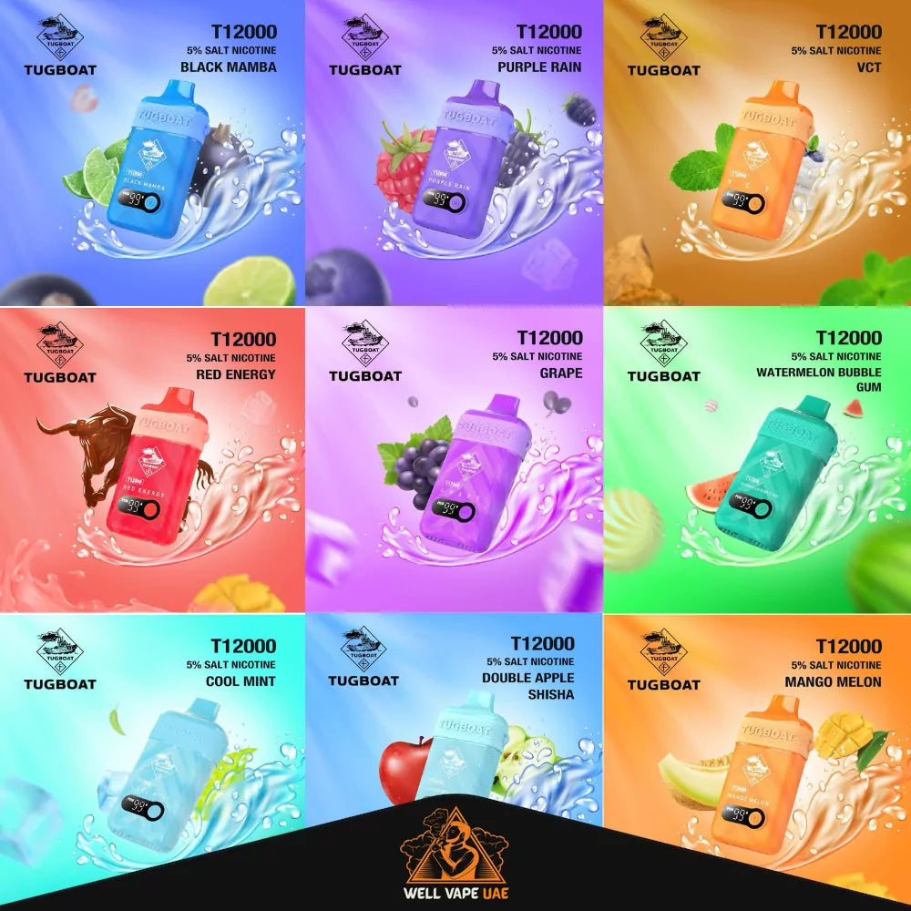 Tugboat T12000 Disposable Vape | 12000 Puffs Vapes in UAE Tugboat T12000 Disposable Vape | 12000 Puffs Vapes in UAE