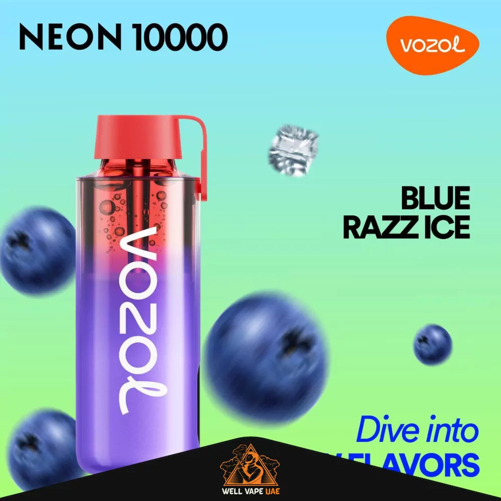 VOZOL Neon 10000 Puffs Blue Razz Ice